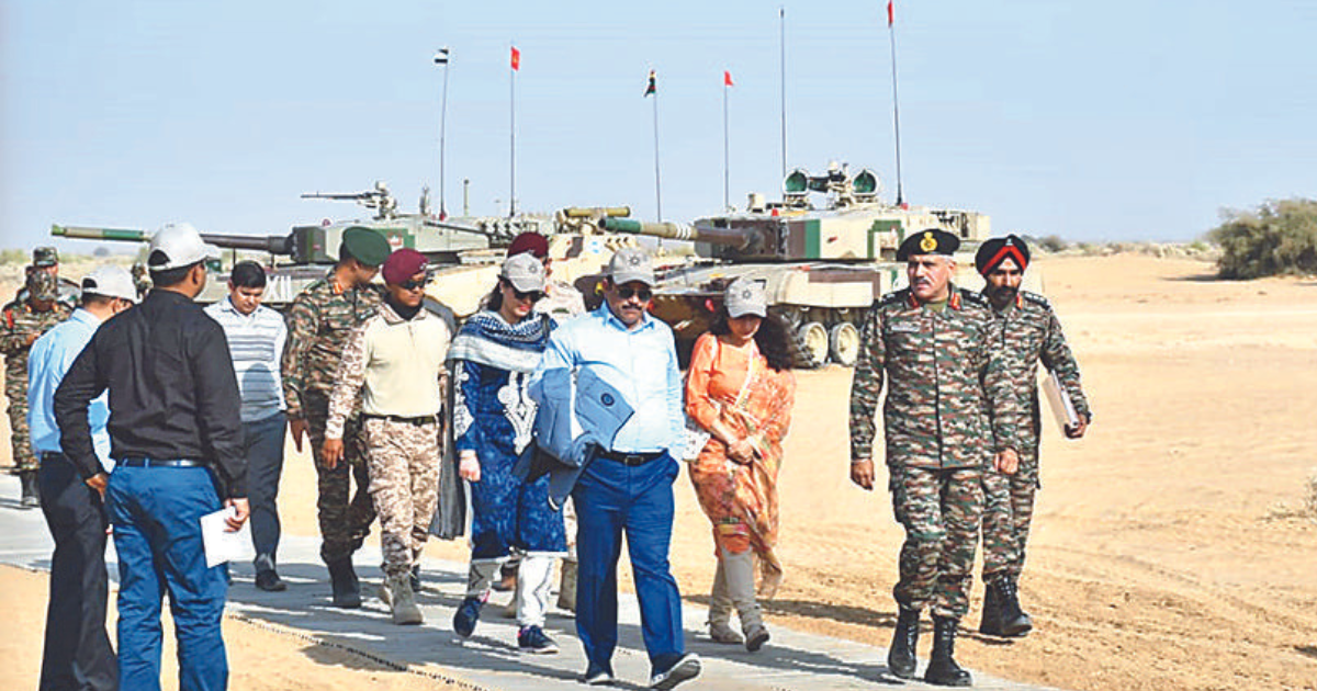 Defence Standing Committee inspects Pokhran firing range